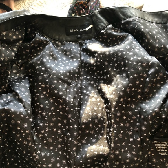 BLACK RIVET Faux-Leather Blazer Jacket - Picture 11 of 15